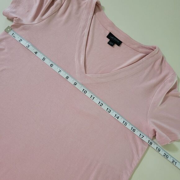 J. Jill Wearever Champagne Pink V-Neck Short Sleeve Top - Picture 4 of 14